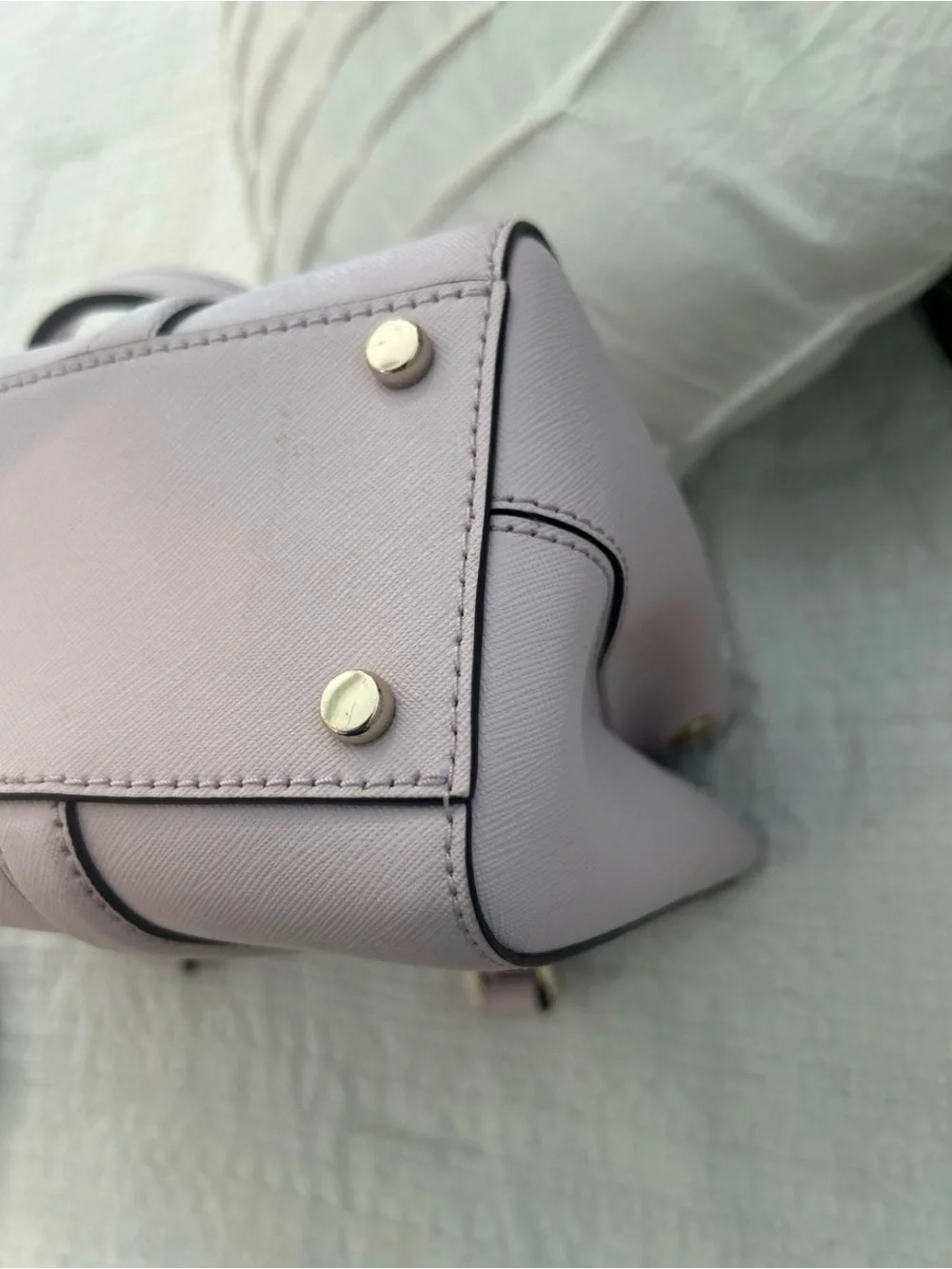 kate spade Pale Pink Structured Satchel with Gold Hardware